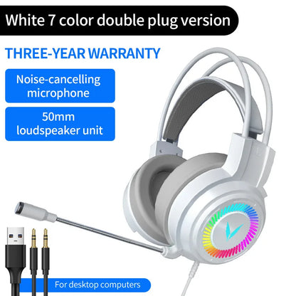 Auriculares Gamer G58/G60 7.1 con Micrófono y Luz LED