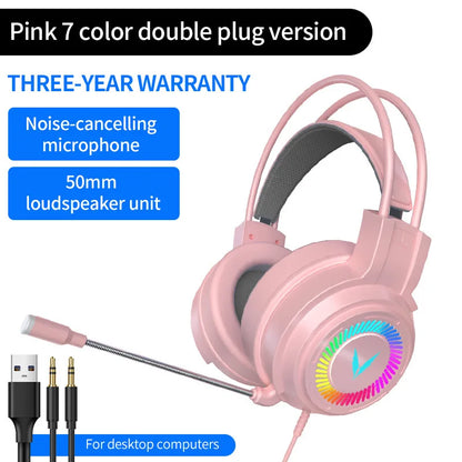 Auriculares Gamer G58/G60 7.1 con Micrófono y Luz LED