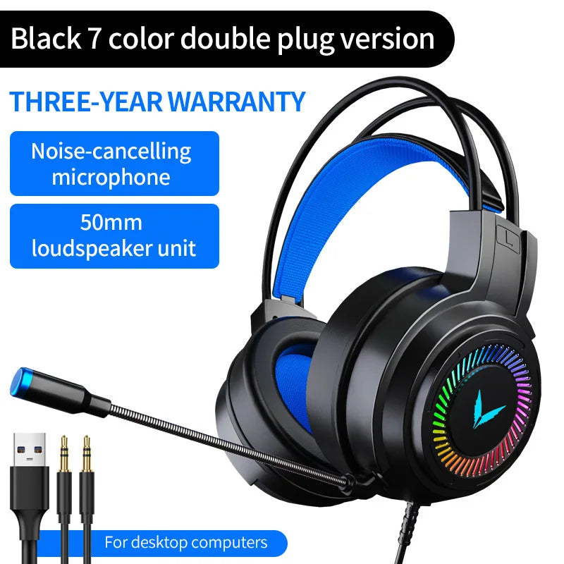 Auriculares Gamer G58/G60 7.1 con Micrófono y Luz LED
