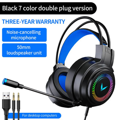 Auriculares Gamer G58/G60 7.1 con Micrófono y Luz LED