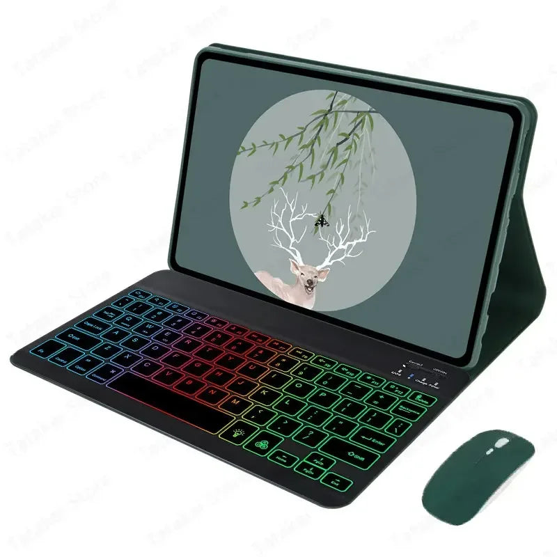 Funda Teclado Huawei MatePad SE 11" 2024 con Retroiluminación Rainbow