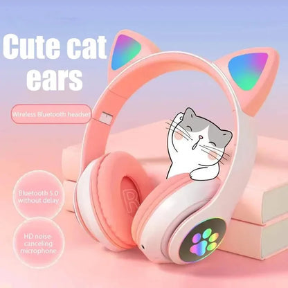 Auriculares Gamer Inalámbricos Bluetooth con Luz LED y Cancelación de Ruido