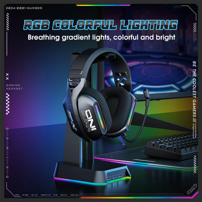 ONIKUMA GT808 Auriculares Gaming RGB Inalámbricos y Cableados
