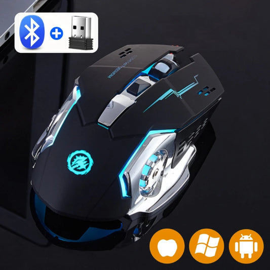 Mouse bluethooth Recargable silencioso para gaming