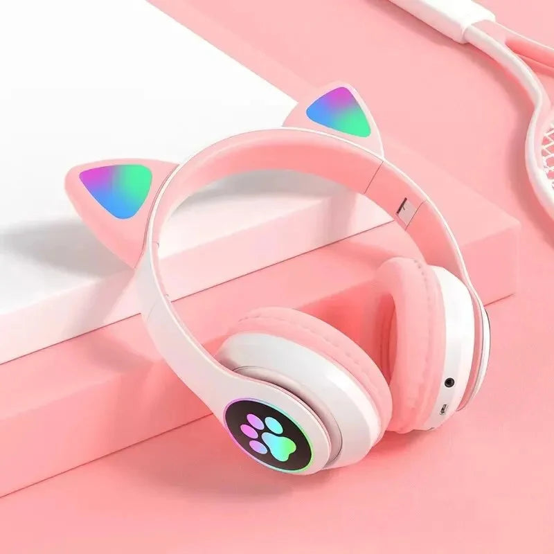 Auriculares Gamer Inalámbricos Bluetooth con Luz LED y Cancelación de Ruido