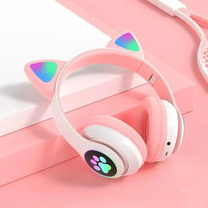 Auriculares Gamer Inalámbricos Bluetooth con Luz LED y Cancelación de Ruido