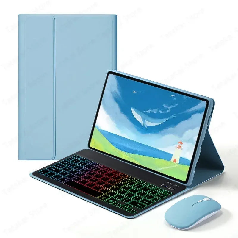 Funda Teclado Huawei MatePad SE 11" 2024 con Retroiluminación Rainbow