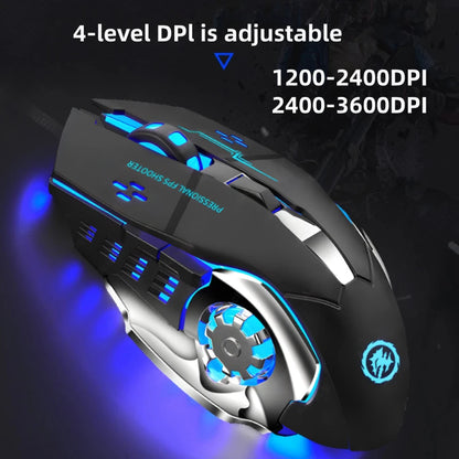 Mouse bluethooth Recargable silencioso para gaming