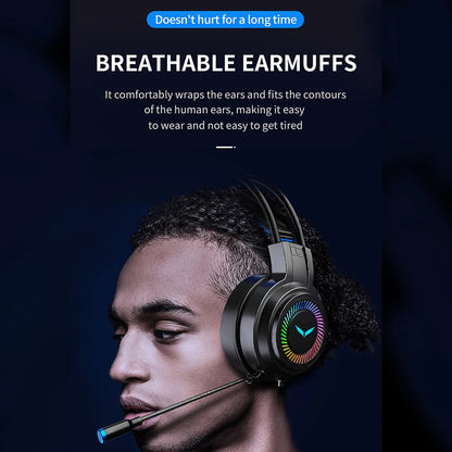 Auriculares Gamer G60 con Micrófono, Sonido 7.1, Luz LED y Cancelación de Ruido